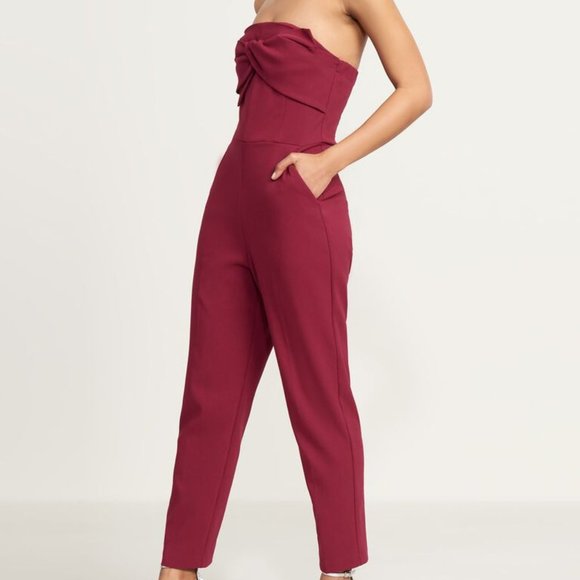 Dynamite Raspberry Pink Strapless Jumpsuit - Small - Picture 4 of 7